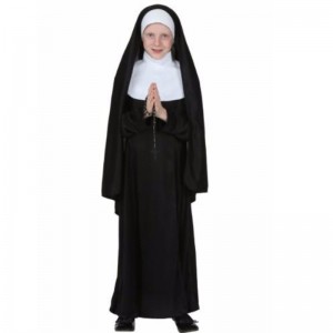 파티 소녀 의류 검은 사춘기 소녀 할로윈 의상 멋진 드레스 아이 수녀 의상