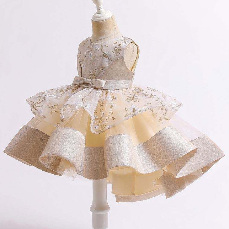 BAIGE 2021SUMMER 어린이 \\\\ \'S Trailing Princess Dress 멀티 레이어 메쉬 아이 웨딩 케이크 볼 가운 L5251