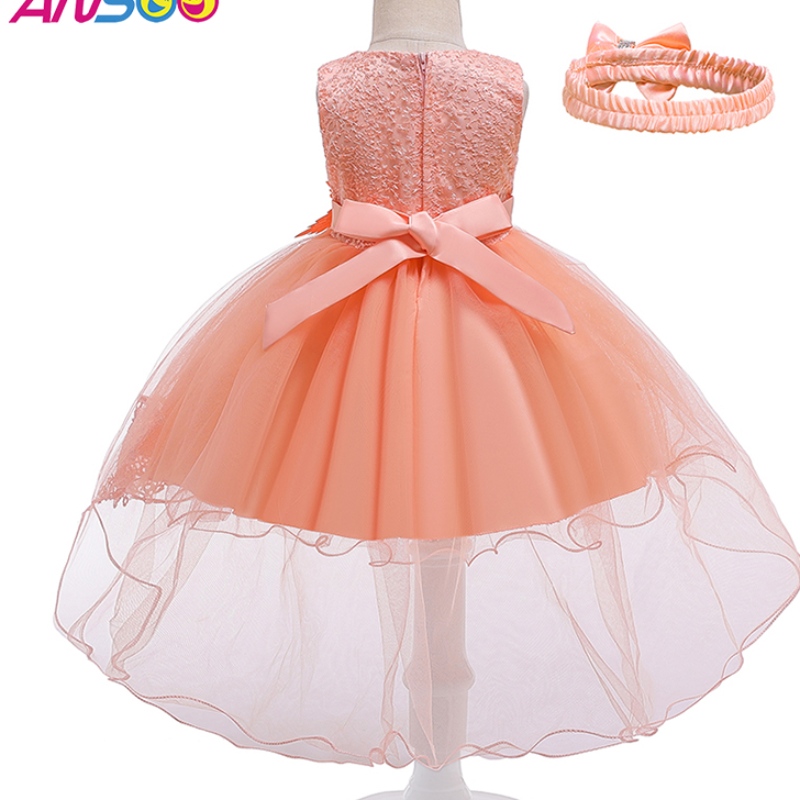 Ansoo Pretty Peach Children \\\\ \'s Girl Princess Flower Orange Wedding Dress Girl