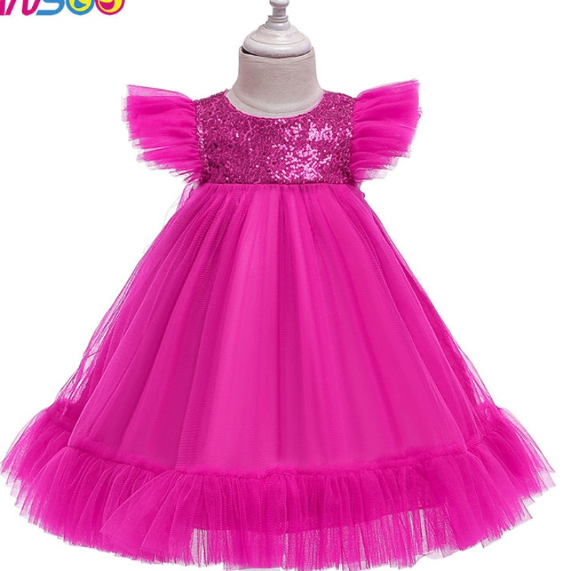 Ansoo Pink Tutu Flower Girls \\\\ \'어린이 파티 파티 공주 아기 소녀 웨딩 드레스 파티 웨딩 여자 아이들을위한 2-10