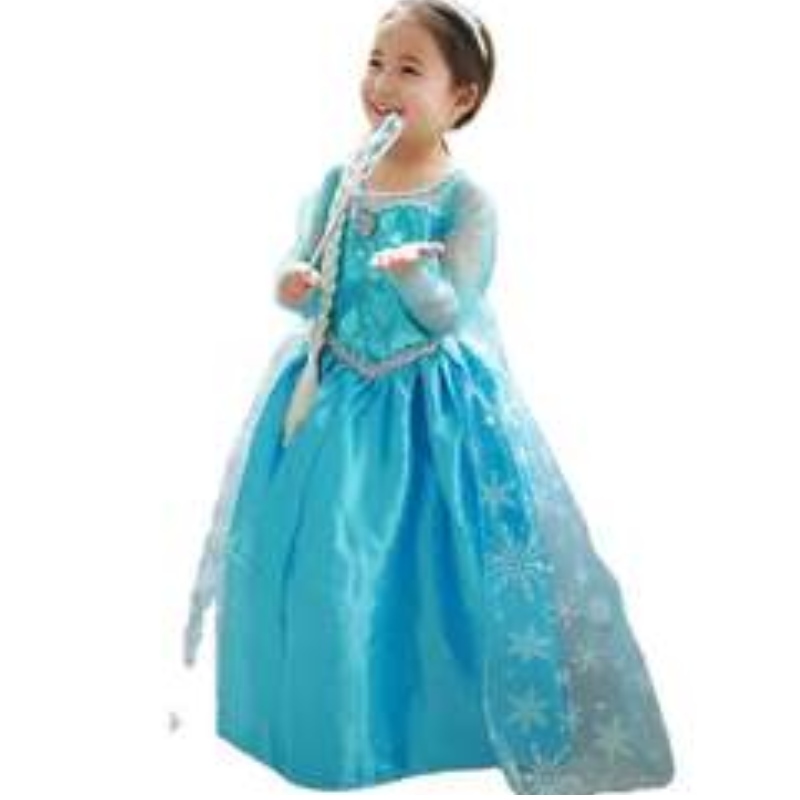 냉동 엘사 안나 의상 엘사 2 복장 할로윈 소녀 \\\\ \'드레스 스팽글