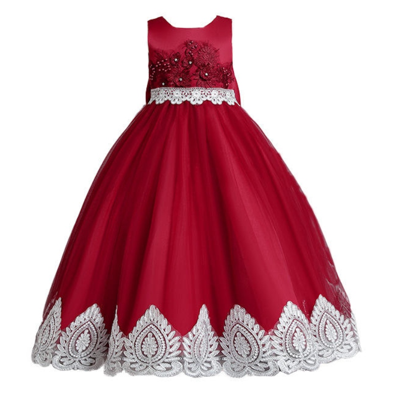 여자 긴 꼬리 공주 드레스 2022 New Flower Catwalk Dress
