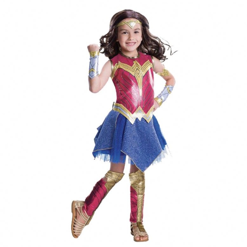 Wonder Girl Costume Children은 아이들을위한 슈퍼 히어로 코스프레 할로윈 의상을 입습니다.