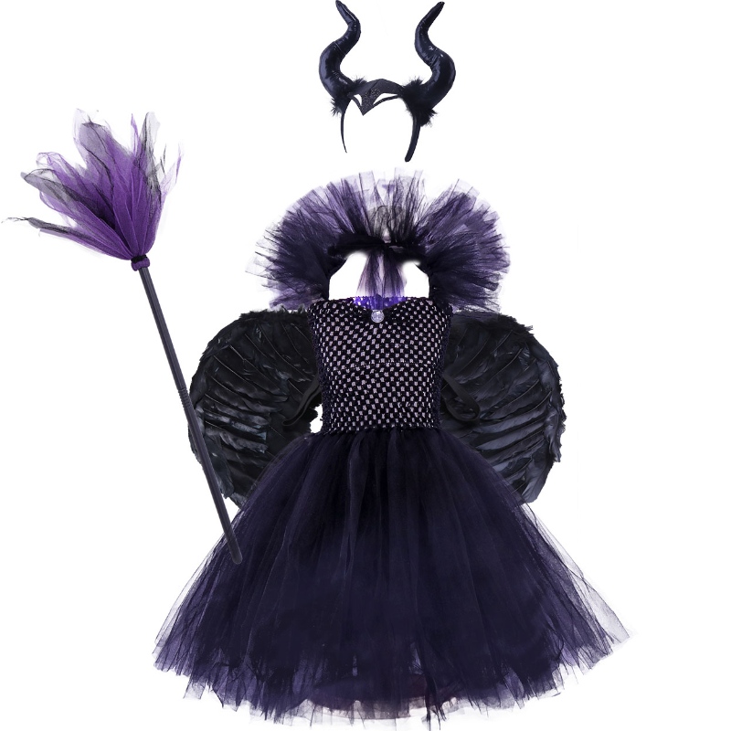 V- 넥 랩 가슴 검은 마법사 드레스 할로윈 마녀 의상을위한 마녀 의상